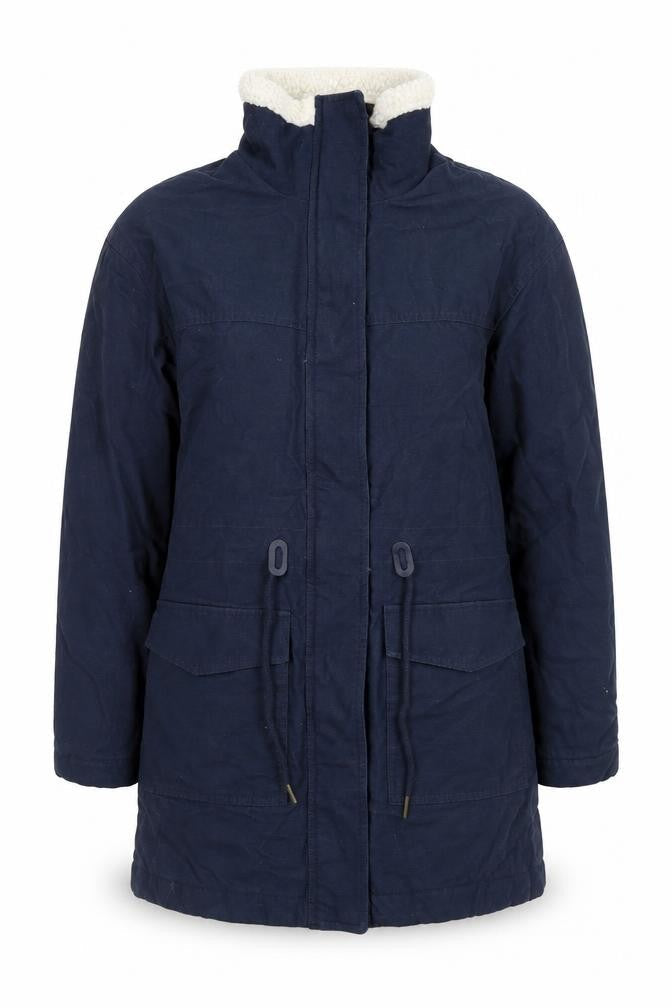 Per Una Womens Blue Parka Coat Size 6 Zip