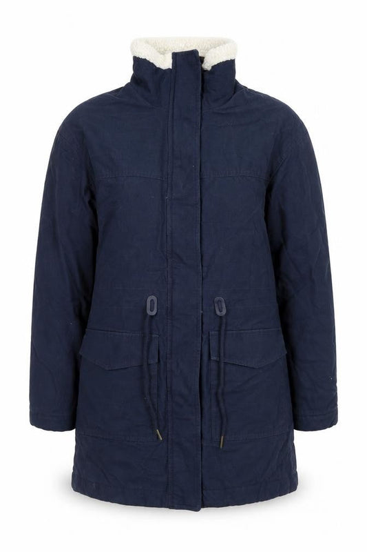 Per Una Womens Blue Parka Coat Size 6 Zip