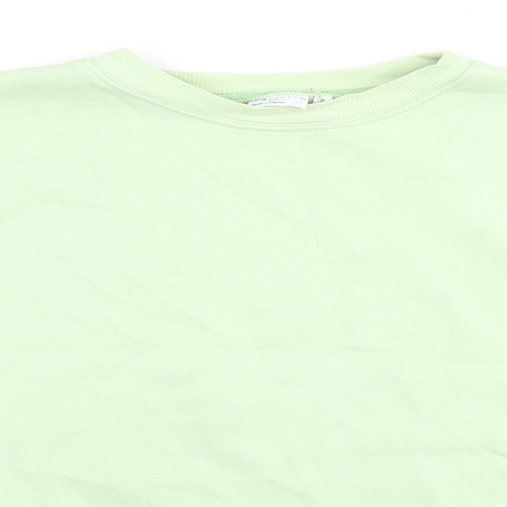 ASOS Womens Green Cotton Pullover Sweatshirt Size 6 Pullover