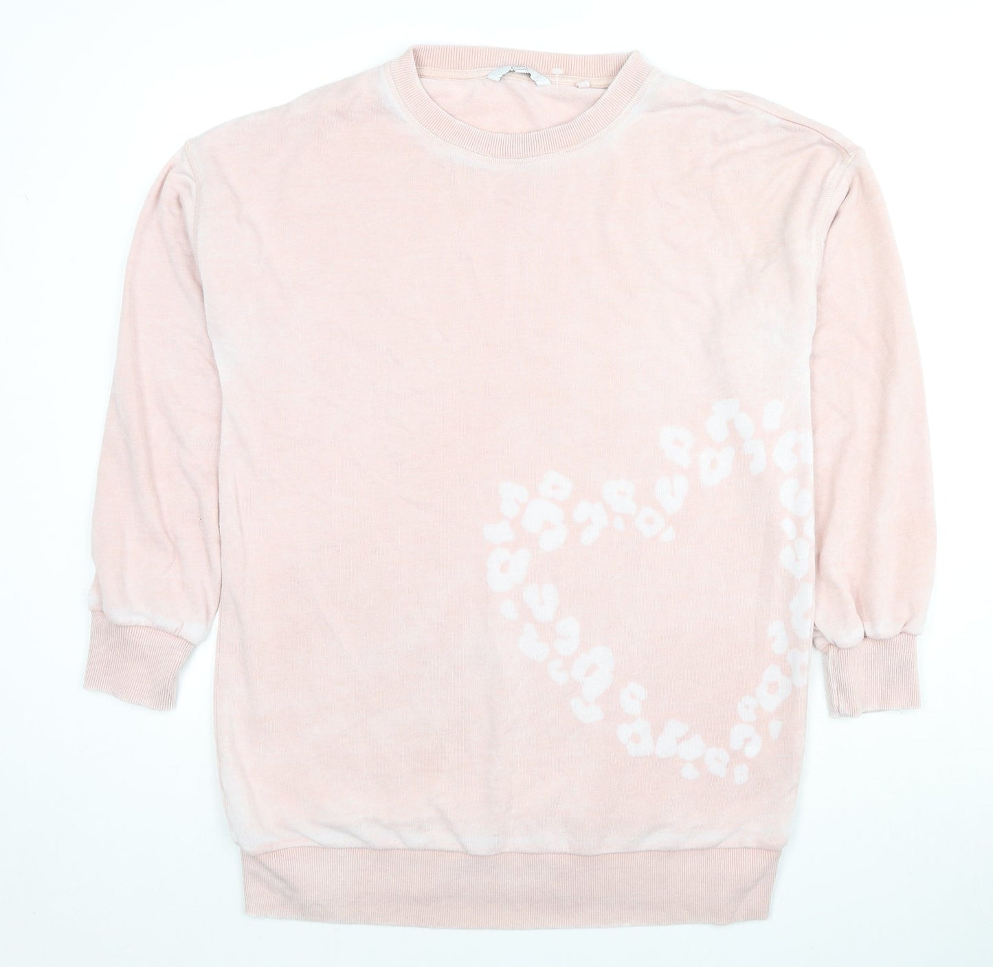 NEXT Womens Pink Cotton Pullover Sweatshirt Size M Pullover - Heart