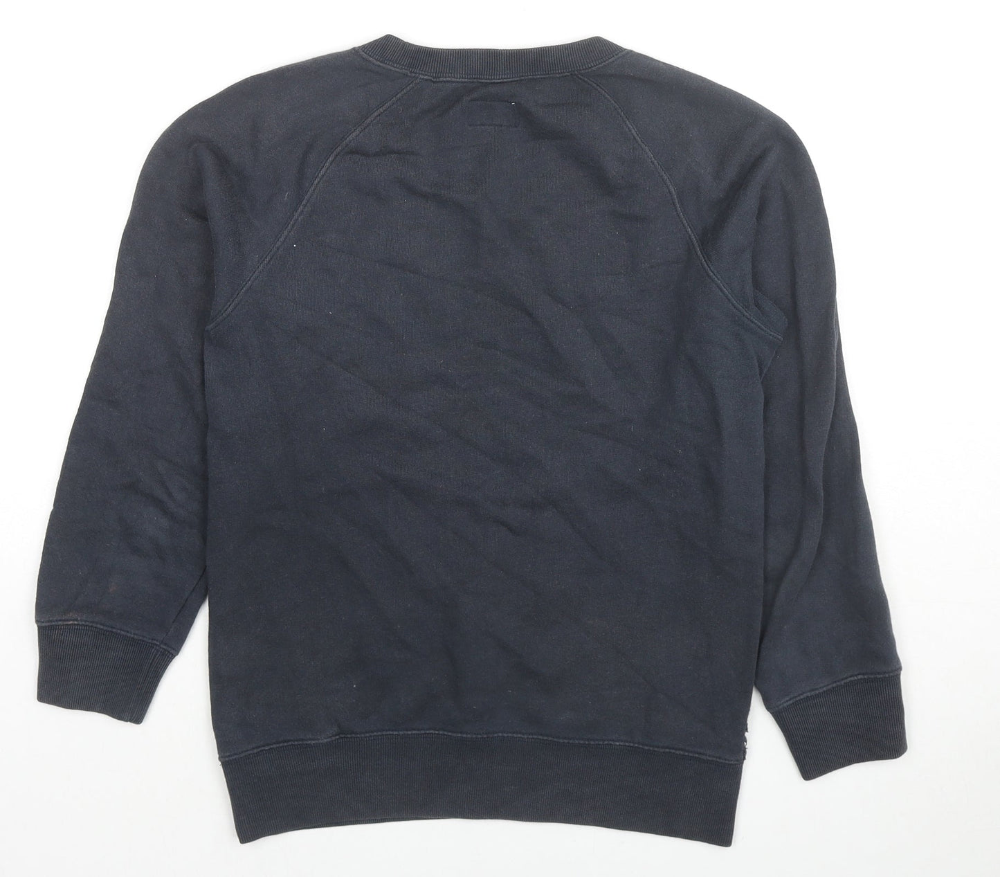 Jack Wills Womens Black Floral Cotton Pullover Sweatshirt Size 6 Pullover - Lace Detail