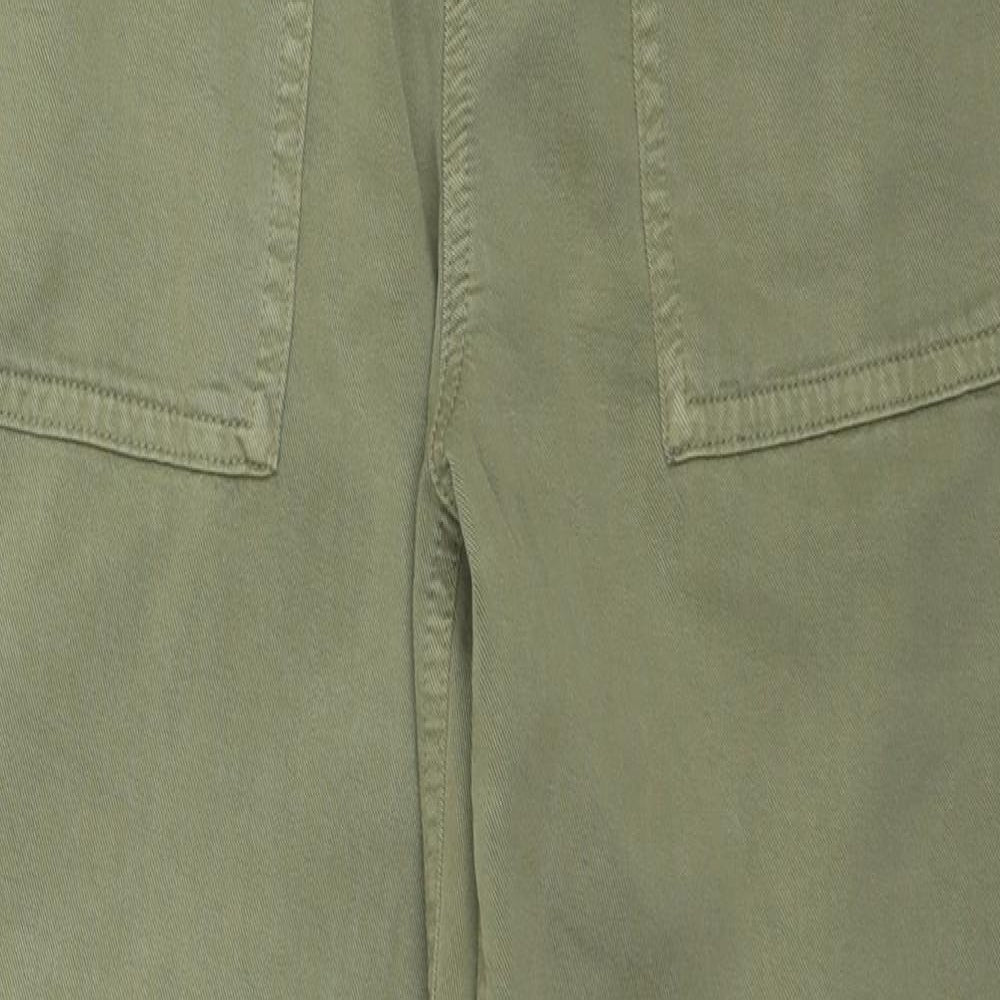 H&M Womens Green Lyocell Windbreaker Trousers Size M L30 in Regular