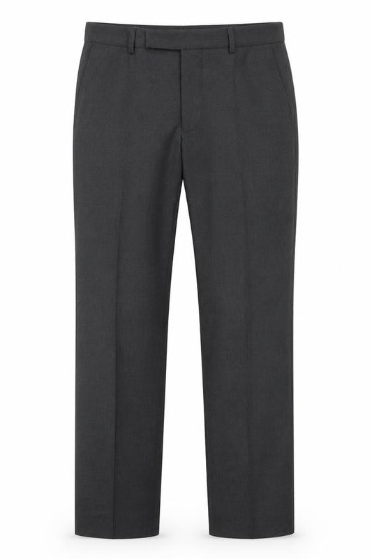 Moss London Mens Grey Polyester Trousers Size 30 in L28 in Slim Zip