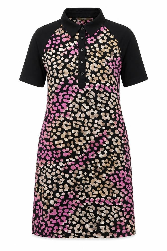 NEXT Womens Multicoloured Geometric Viscose A-Line Size 12 Collared Button