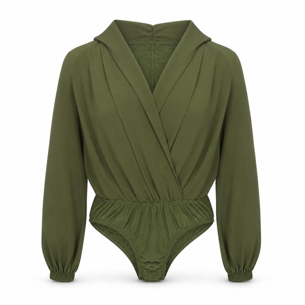 Cherry Coco Womens Green Polyester Bodysuit One-Piece Size S Snap