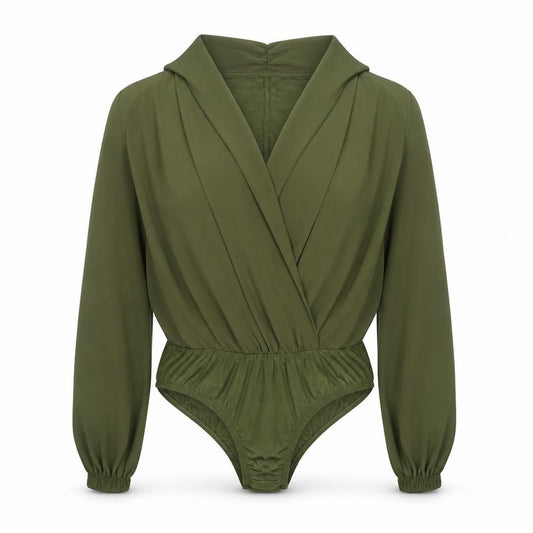 Cherry Coco Womens Green Polyester Bodysuit One-Piece Size S Snap