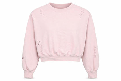 Bershka Womens Pink Cotton Pullover Sweatshirt Size M Pullover - Fashion Cuts