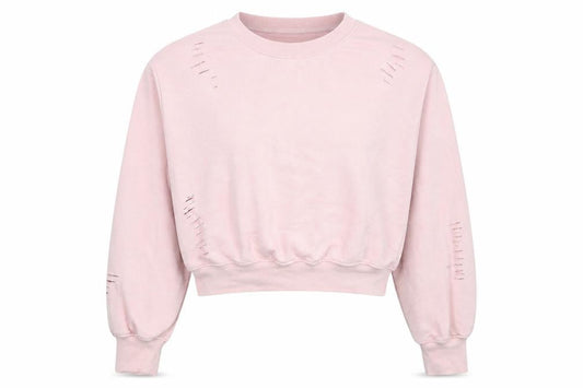 Bershka Womens Pink Cotton Pullover Sweatshirt Size M Pullover - Fashion Cuts