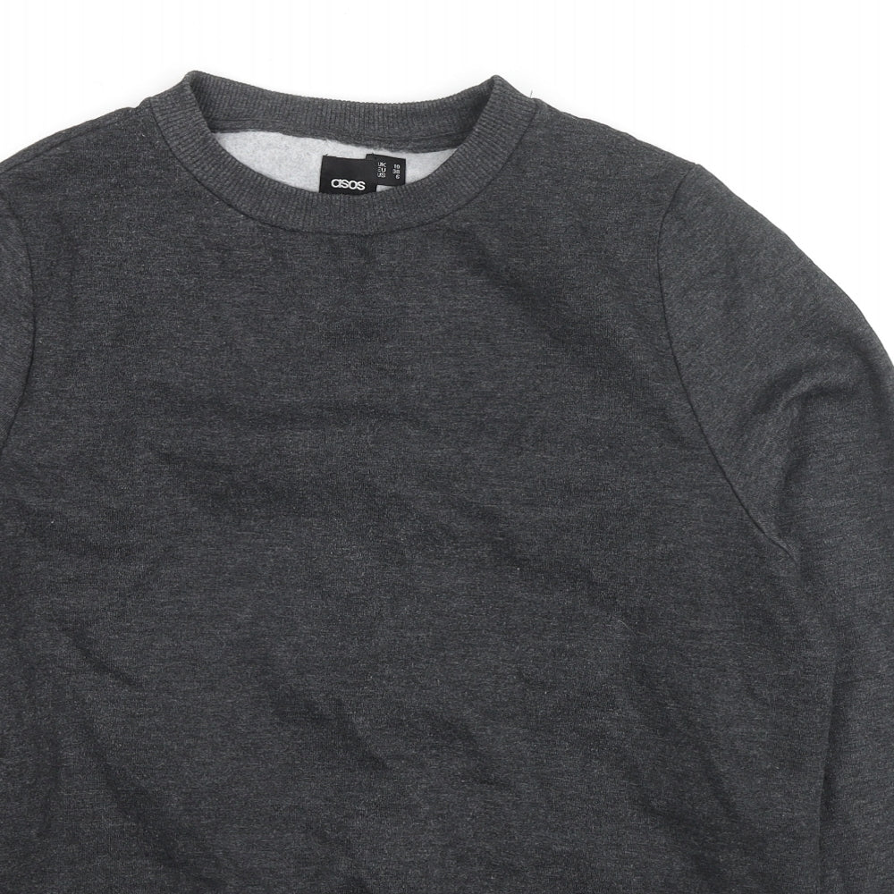ASOS Womens Grey Cotton Pullover Sweatshirt Size 10 Pullover