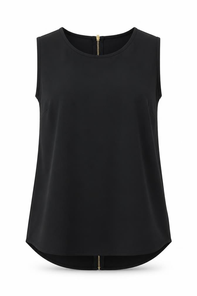 Select Womens Black Polyester Basic T-Shirt Size 12 Round Neck