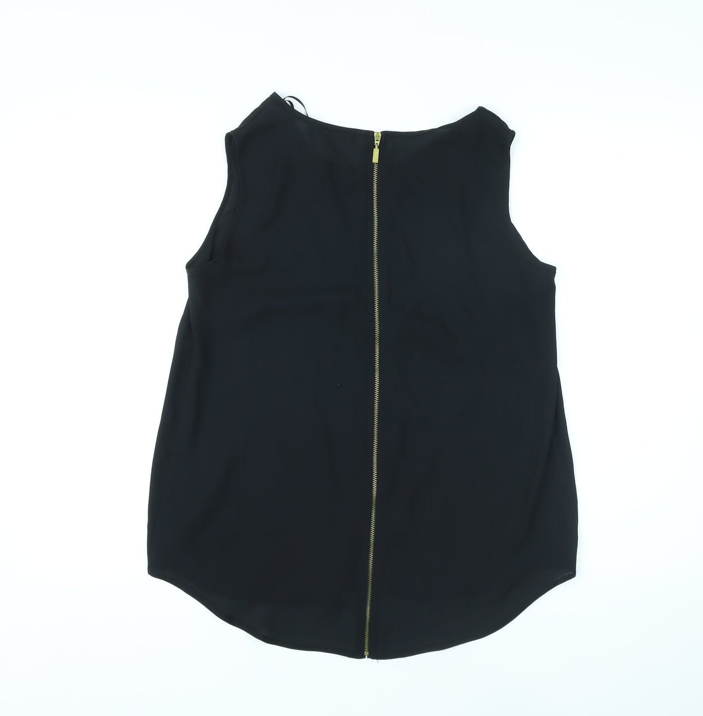 Select Womens Black Polyester Basic T-Shirt Size 12 Round Neck