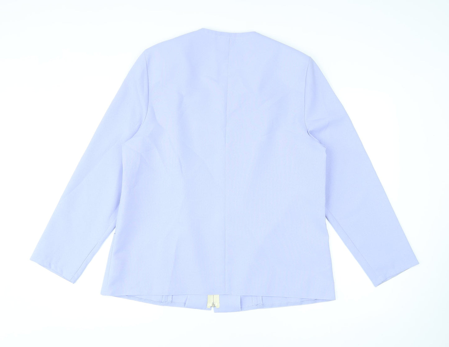 Damart Womens Purple Jacket Blazer Size 16 Zip - Shoulder pads
