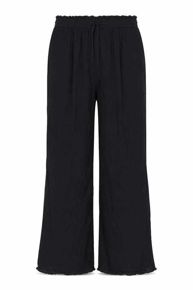 Iisla&Bird Womens Black Viscose Trousers Size 14 L27 in Regular Drawstring