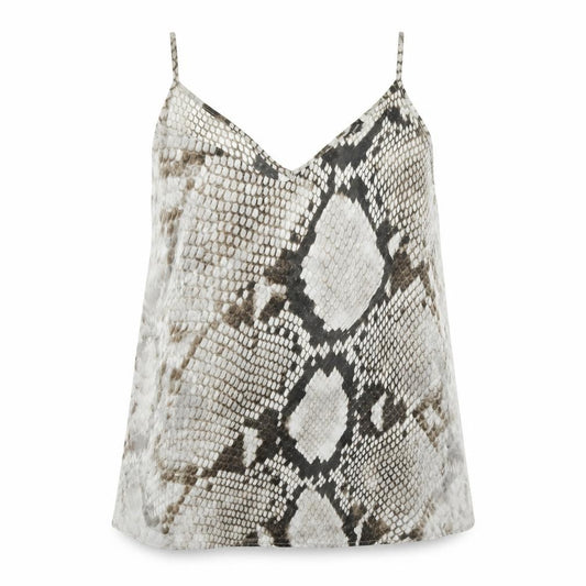 River Island Womens Grey Animal Print Polyester Camisole Tank Size 10 V-Neck - Snake Skin Print