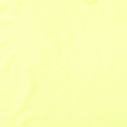 Quiz Womens Yellow Polyester Basic Blouse Size M Round Neck