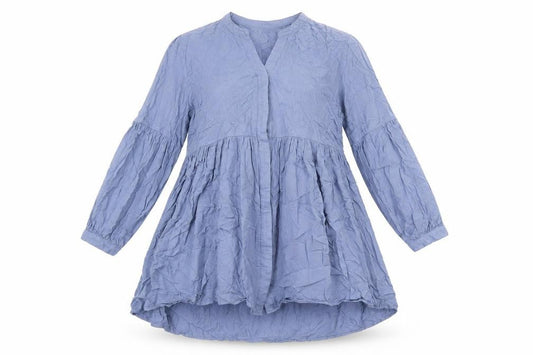 Glamorous Womens Blue Viscose Shift Size 12 V-Neck Button