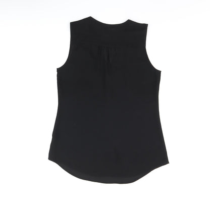 Express Womens Black Polyester Basic T-Shirt Size XS V-Neck