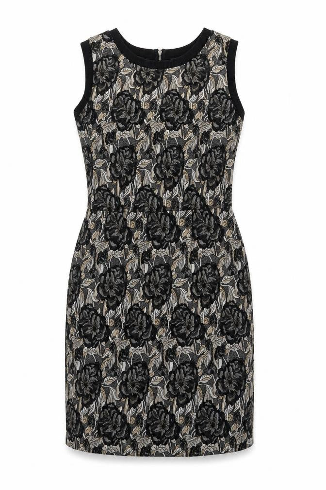 NEXT Womens Multicoloured Floral Polyester Pencil Dress Size 8 Round Neck Zip