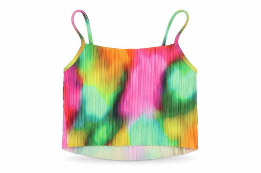 Pink Vanilla Womens Multicoloured Polyester Camisole T-Shirt Size M Square Neck
