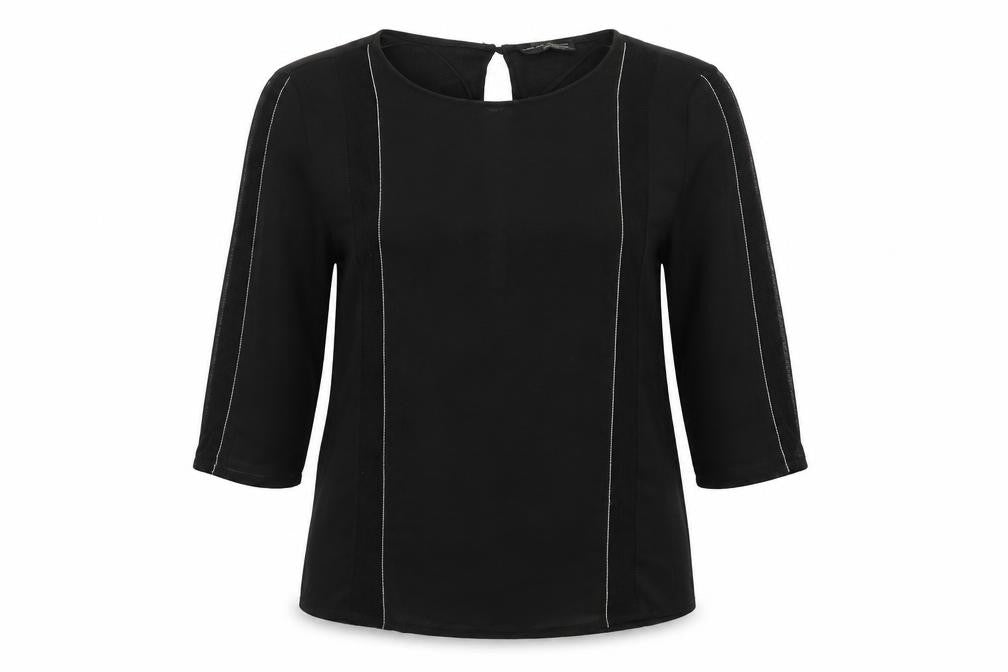 Zara Womens Black Viscose Basic T-Shirt Size S Round Neck