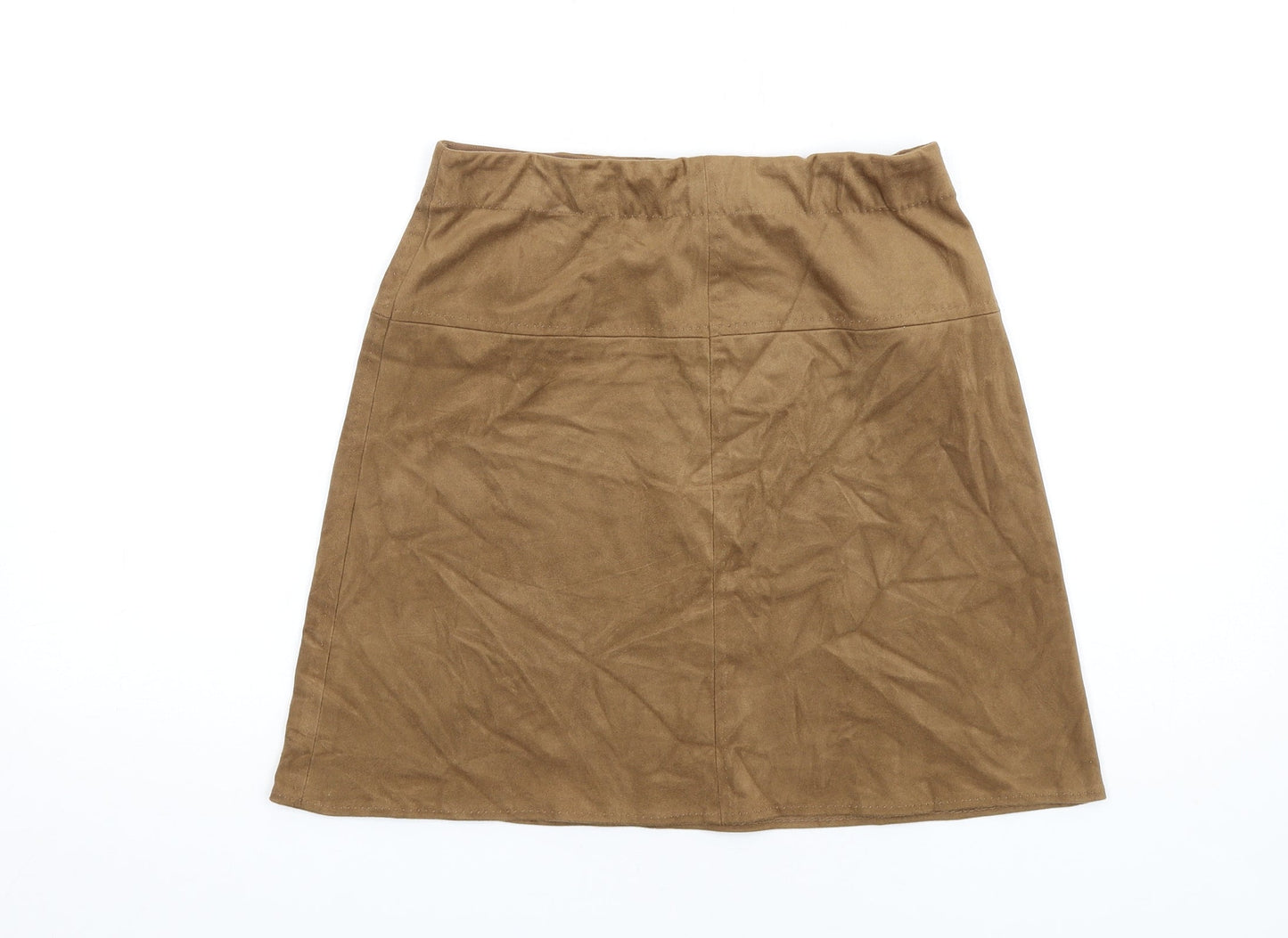 Max Studio Womens Brown Polyester Mini Skirt Size XS - Suede Style