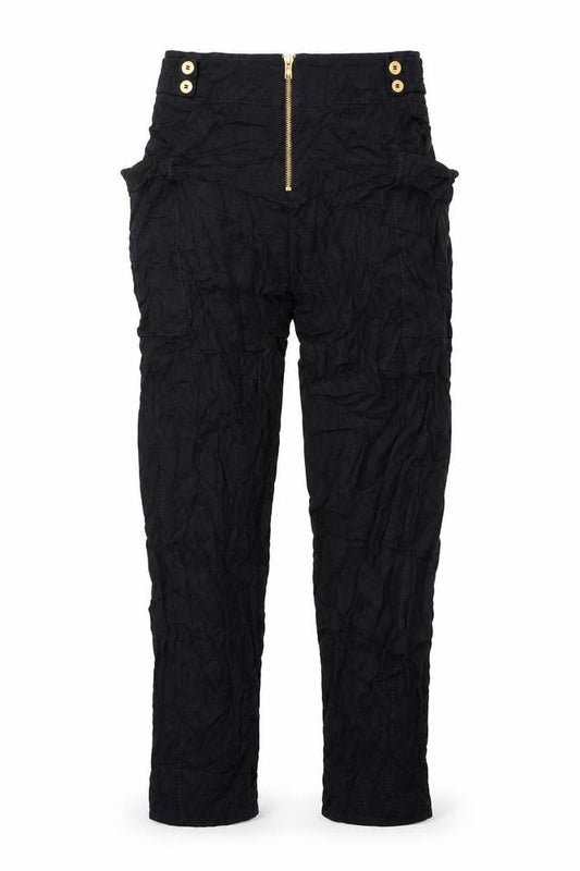 French Connection Womens Black Viscose Trousers Size 6 L29 in Regular Zip