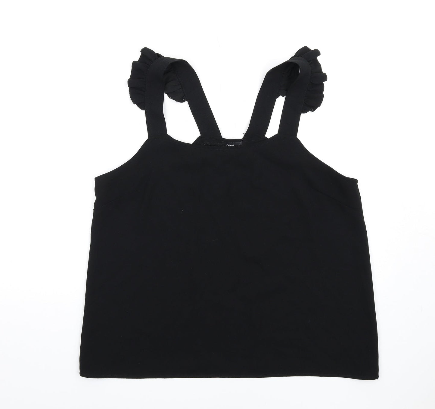 NEXT Womens Black Polyester Basic Tank Size 16 Square Neck