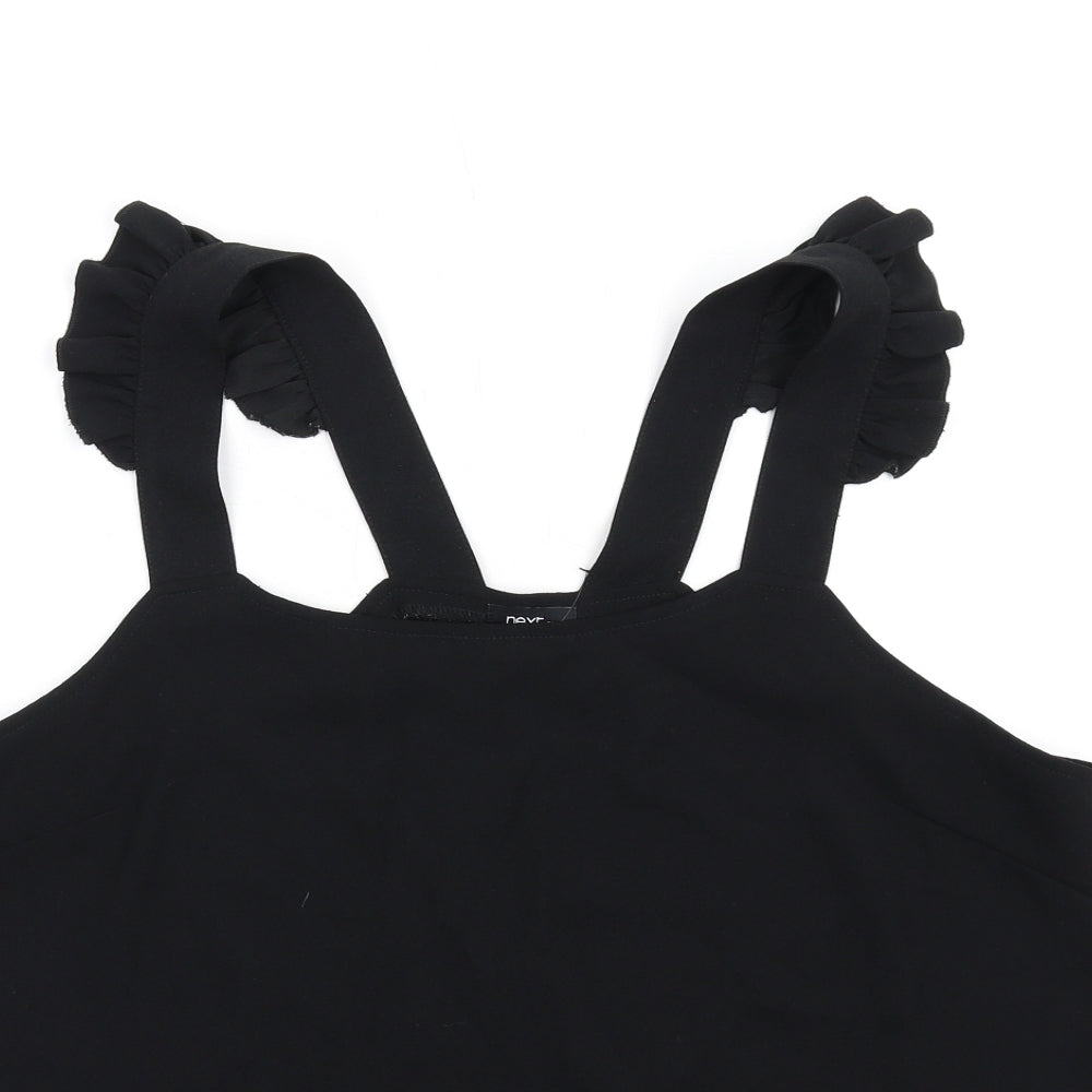 NEXT Womens Black Polyester Basic Tank Size 16 Square Neck