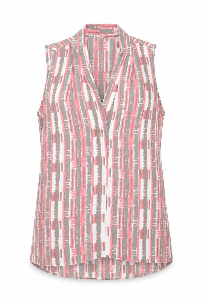 NEXT Womens Multicoloured Geometric Polyester Basic Blouse Size 6 V-Neck