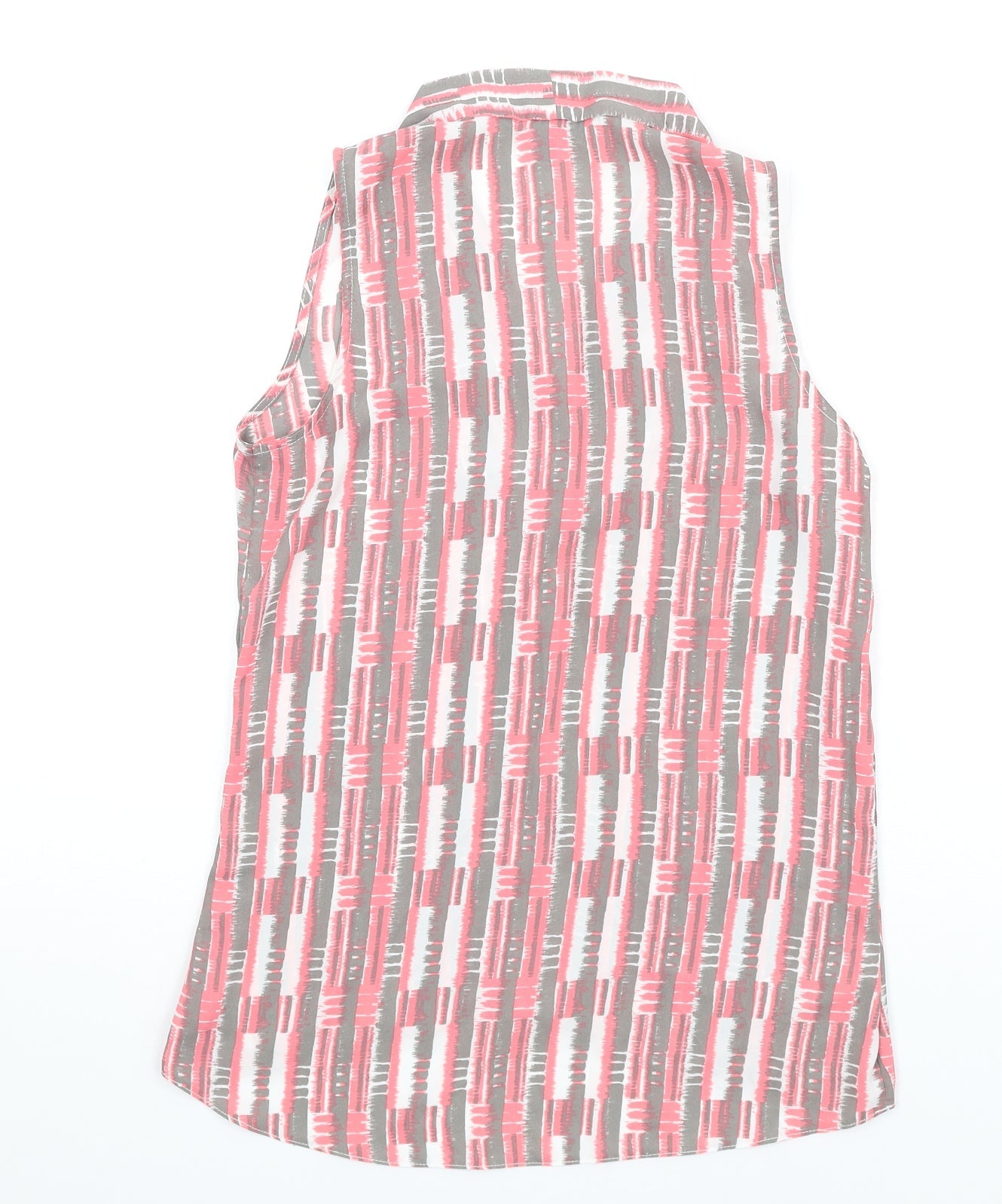 NEXT Womens Multicoloured Geometric Polyester Basic Blouse Size 6 V-Neck
