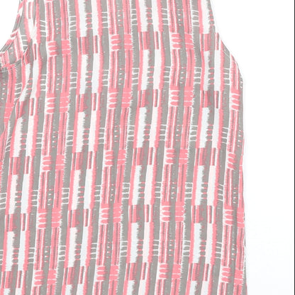 Next Womens Multicoloured Geometric Polyester Basic Blouse Size 6 V-Neck