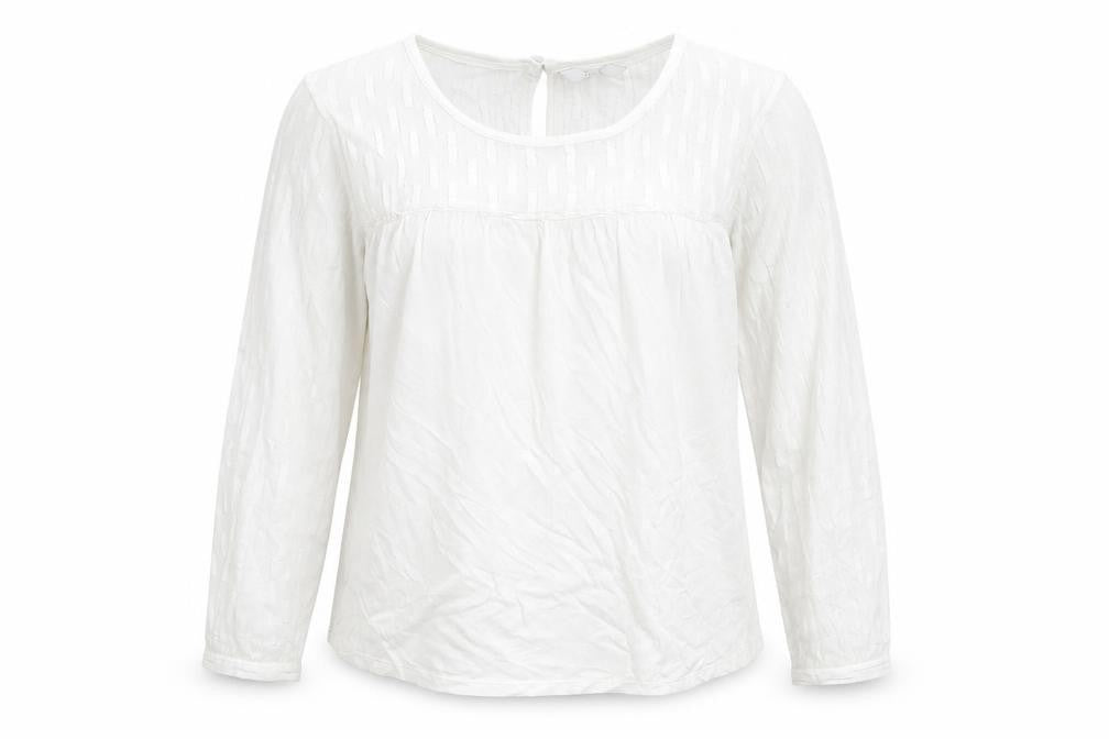 NEXT Womens Ivory Cotton Basic T-Shirt Size 14 One Shoulder