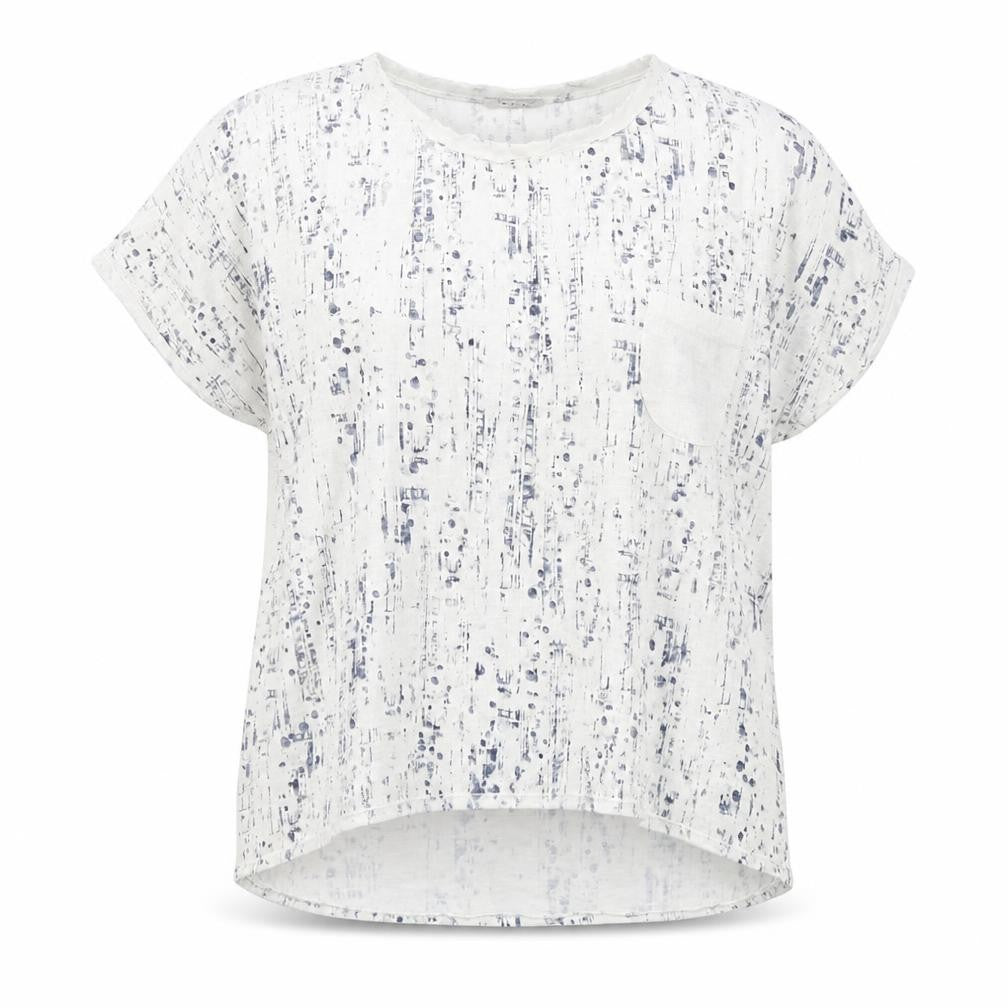 Bellambia Womens White Viscose Basic T-Shirt Size M Round Neck