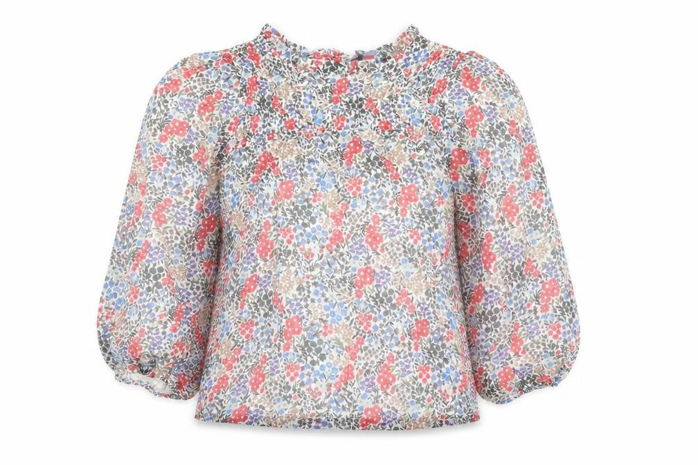 Marks & Spencer Womens Multicoloured Floral Polyester Basic Blouse Size 10 Round Neck