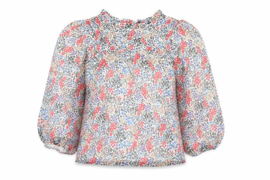 Marks and Spencer Womens Multicoloured Floral Polyester Basic Blouse Size 10 Round Neck