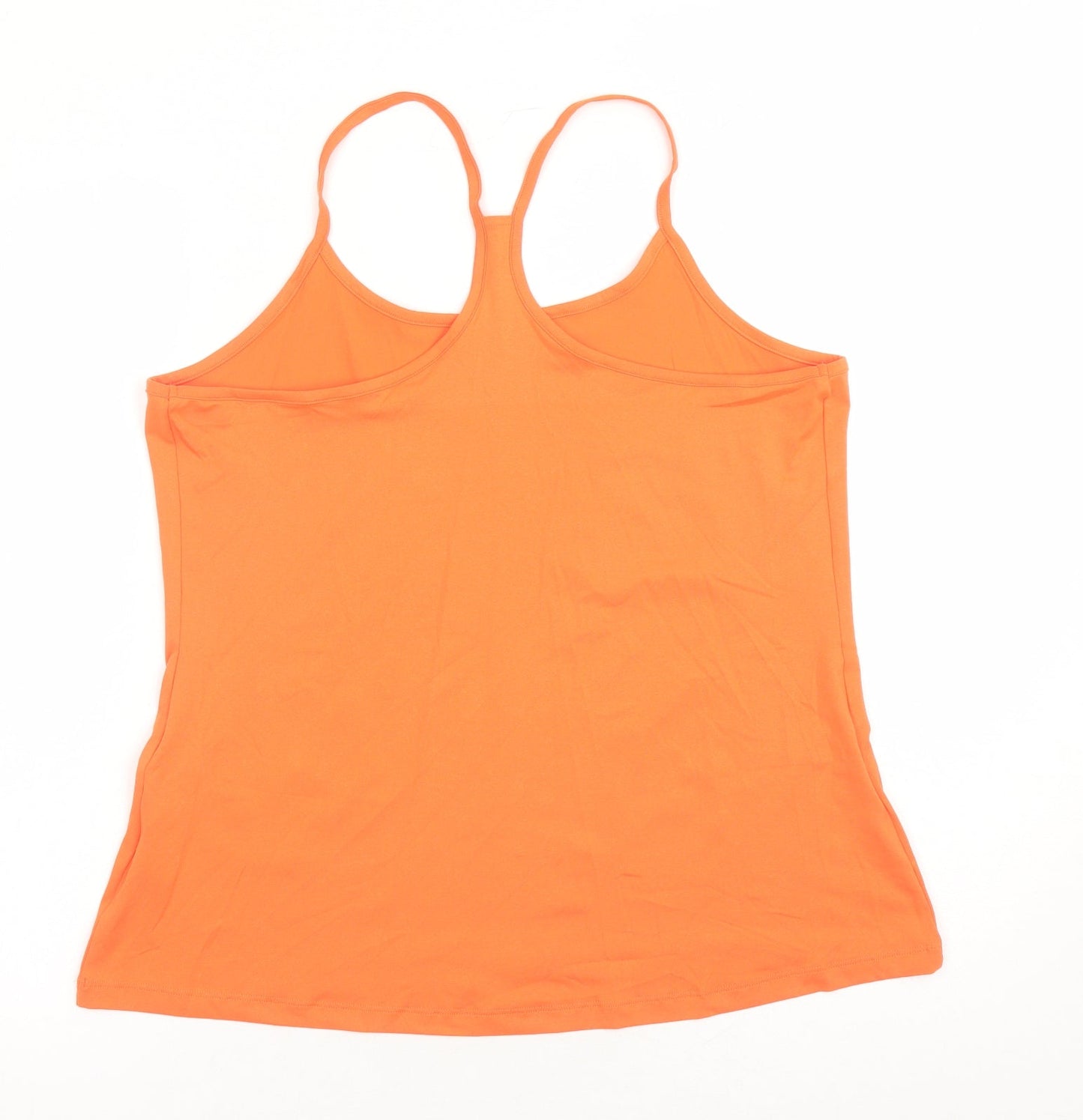 GOODMOVE Womens Orange Polyester Camisole Tank Size 18 Round Neck Pullover
