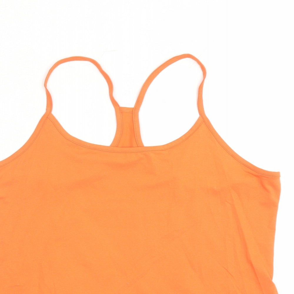 GOODMOVE Womens Orange Polyester Camisole Tank Size 18 Round Neck Pullover