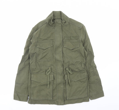Marks & Spencer Womens Green Jacket Size 10 Zip