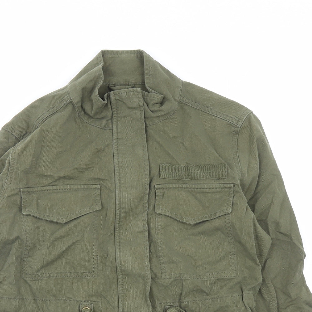 Marks and Spencer Womens Green Jacket Size 10 Zip