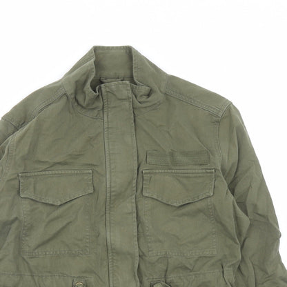Marks & Spencer Womens Green Jacket Size 10 Zip