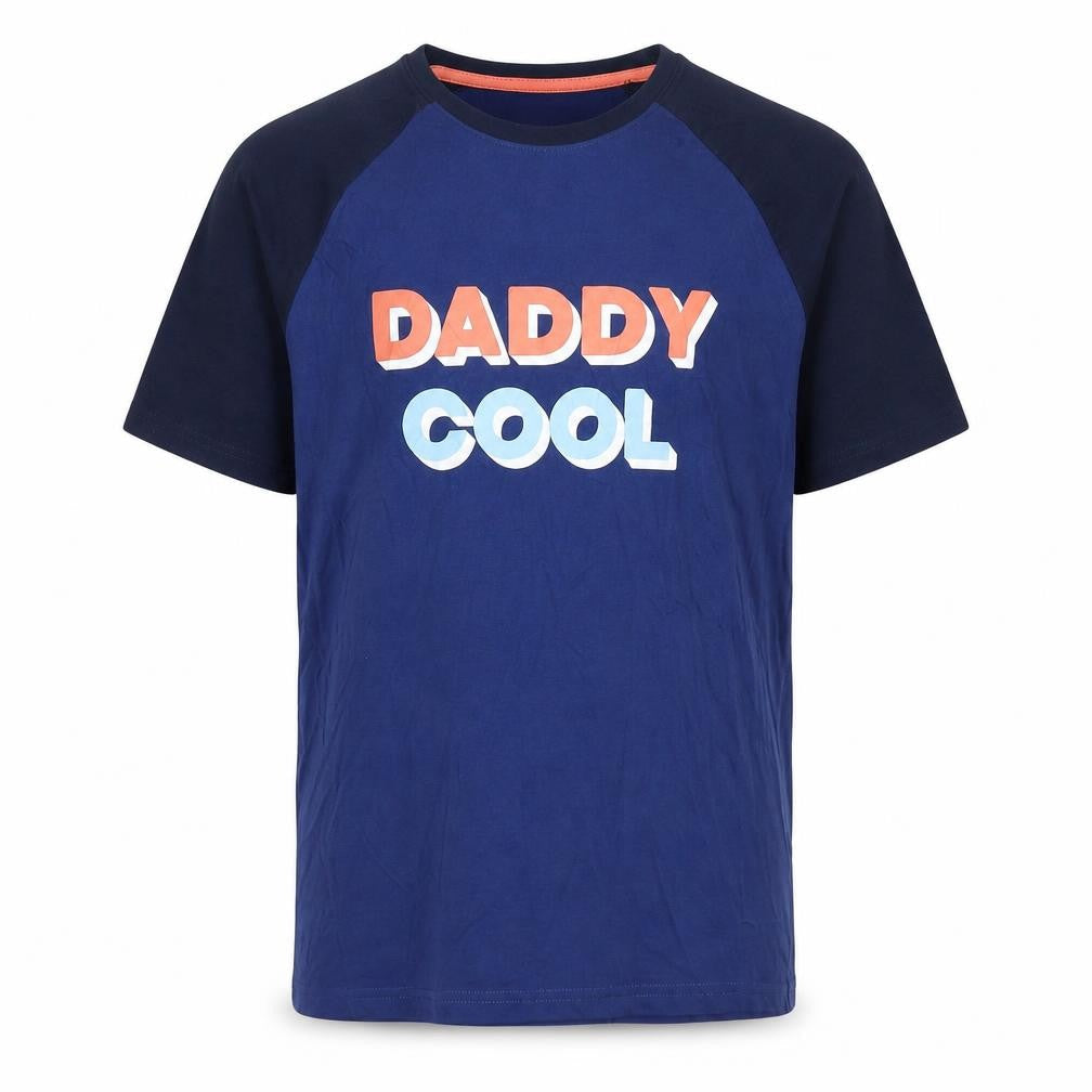 Marks & Spencer Mens Blue Colourblock Cotton Pyjama Top Size S Pullover - Daddy Cool
