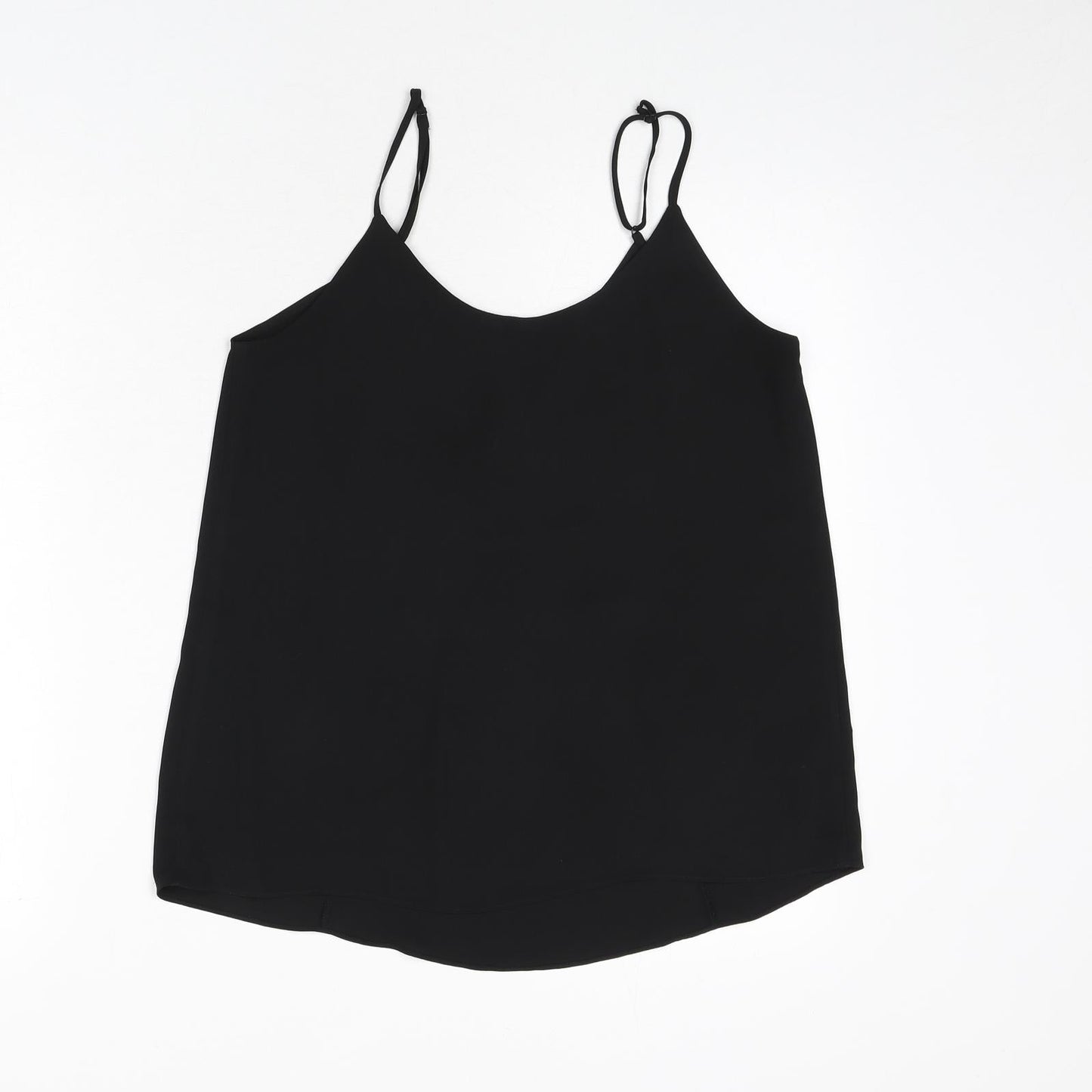 Oasis Womens Black Polyester Camisole Tank Size 8 Scoop Neck