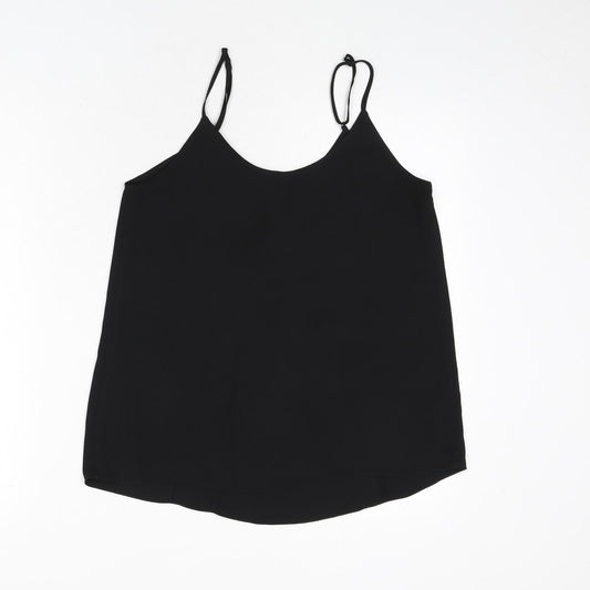 Oasis Womens Black Polyester Camisole Tank Size 8 Scoop Neck