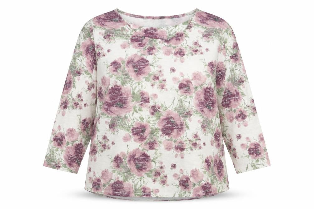 Bonmarché Womens Multicoloured Round Neck Floral Polyester Pullover Jumper Size 16