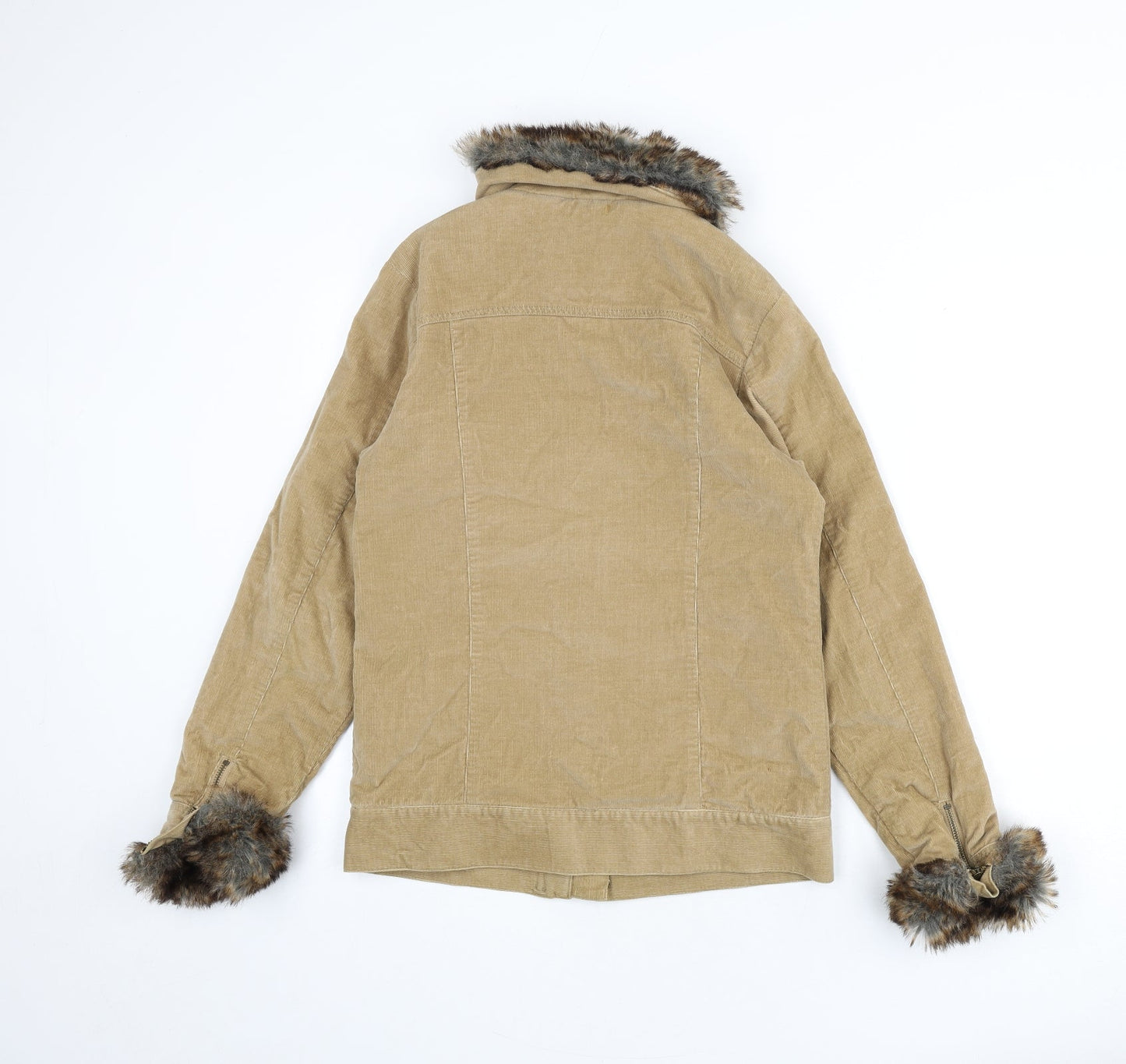 Crew Clothing Womens Beige Jacket Size 8 Zip