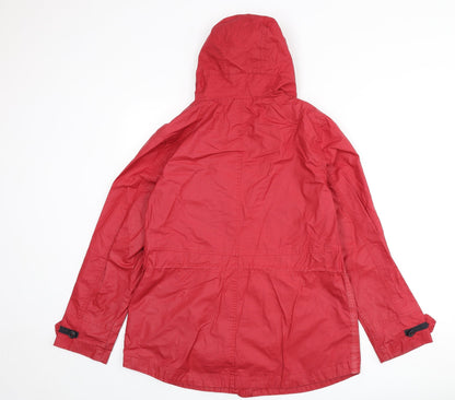 Next Womens Red Rain Coat Coat Size 12 Zip