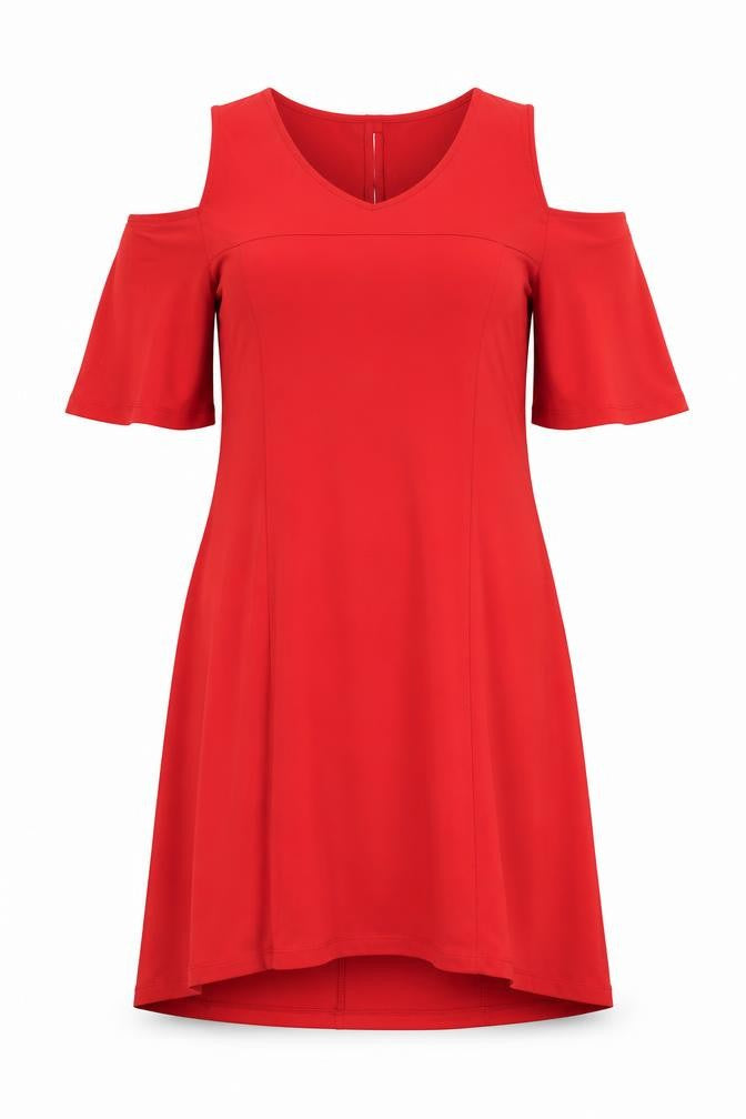 H by Halston Womens Red Polyester A-Line Size M V-Neck Pullover