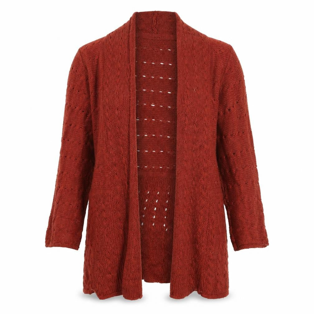 H&M Womens Orange V-Neck Polyamide Cardigan Jumper Size M