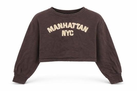 Zara Womens Brown Cotton Pullover Sweatshirt Size M Pullover - Manhattan, NYC, New York, Cropped
