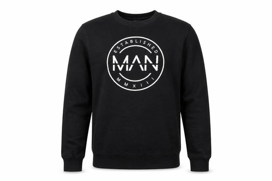 Boohoo Mens Black Cotton Pullover Sweatshirt Size L - Man